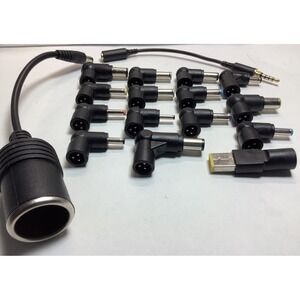 Universal Laptop Charger Adapter 15 Tips Kit 12V Auto Power DC Connection Set